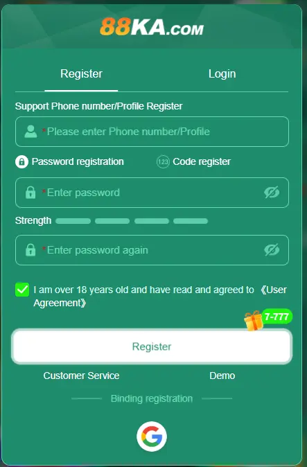 88ka game register image